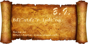 Bástár Ivána névjegykártya